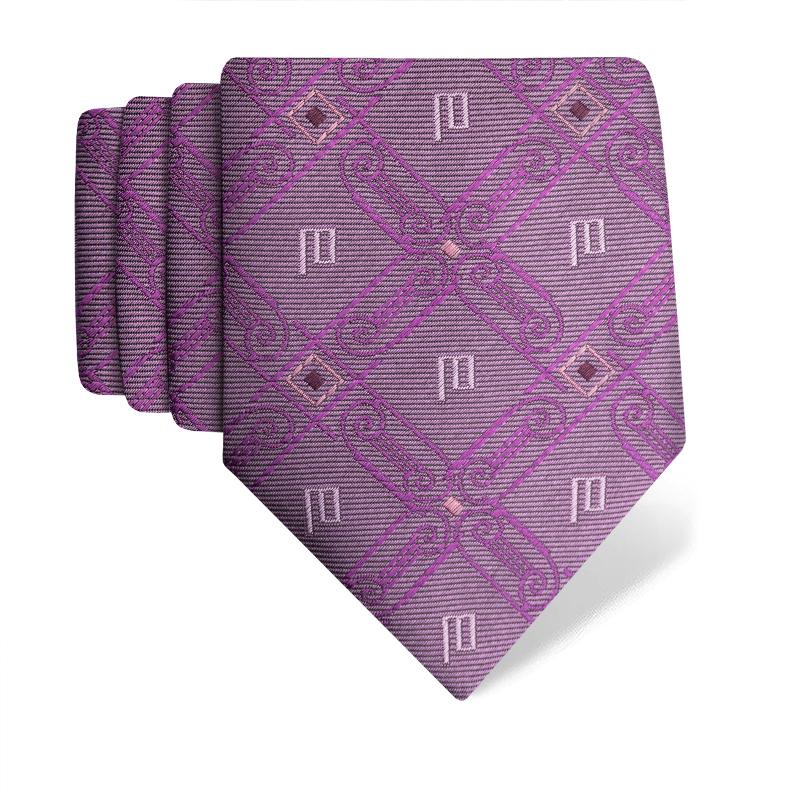 Cravat CROATA Thematic  Glagolitic alphabet Magenta  Silk 100%  