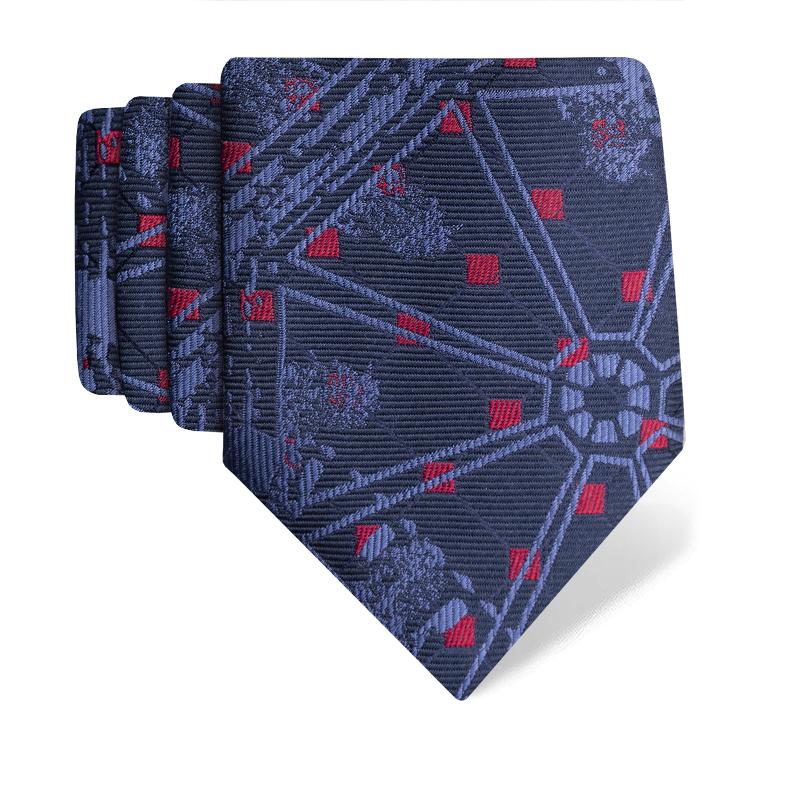 Cravat CROATA Thematic  Octagon Dark blue  Silk 100%  