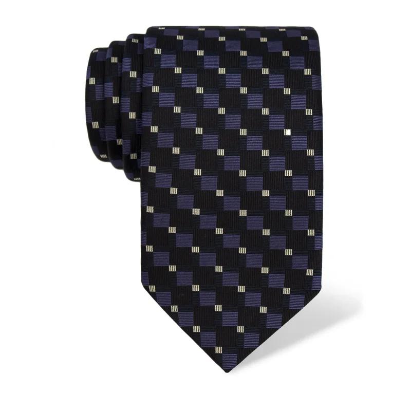 Cravat CROATA Thematic  Squares Dark blue  Silk 100%  