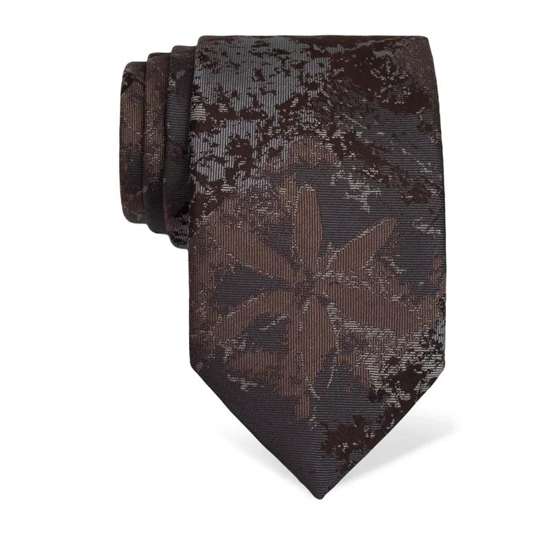 Cravat CROATA Thematic  Water fountain Brown  Silk 100%  