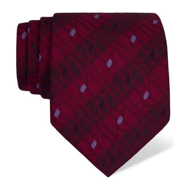 Cravat CROATA Brijuni Thematic  Glagolitic alphabet Wine red  Silk 100%  
