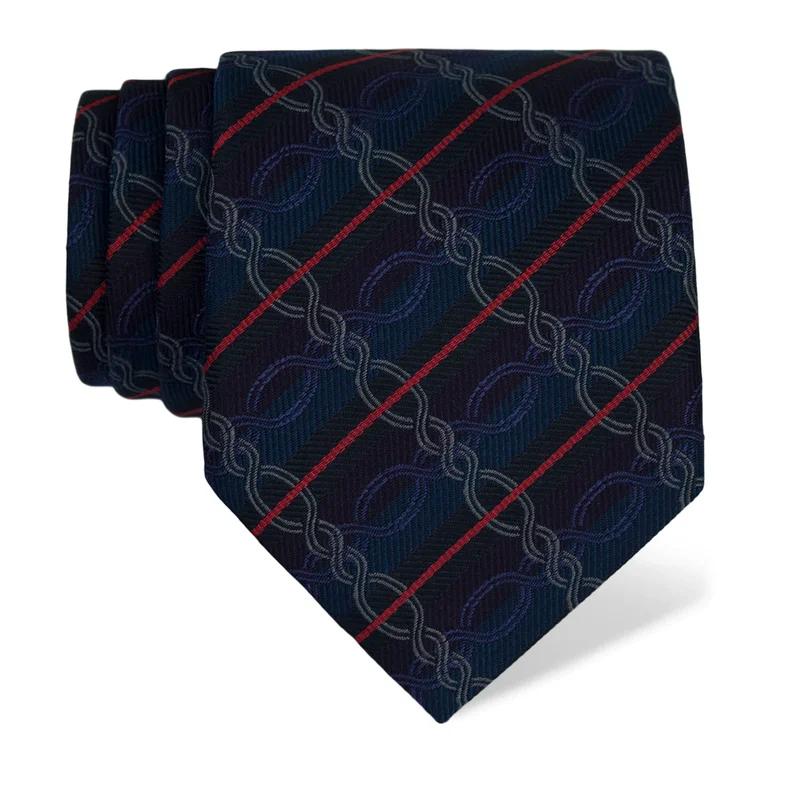 Cravat CROATA Brijuni Thematic  Braiding Dark blue  Silk 100%  