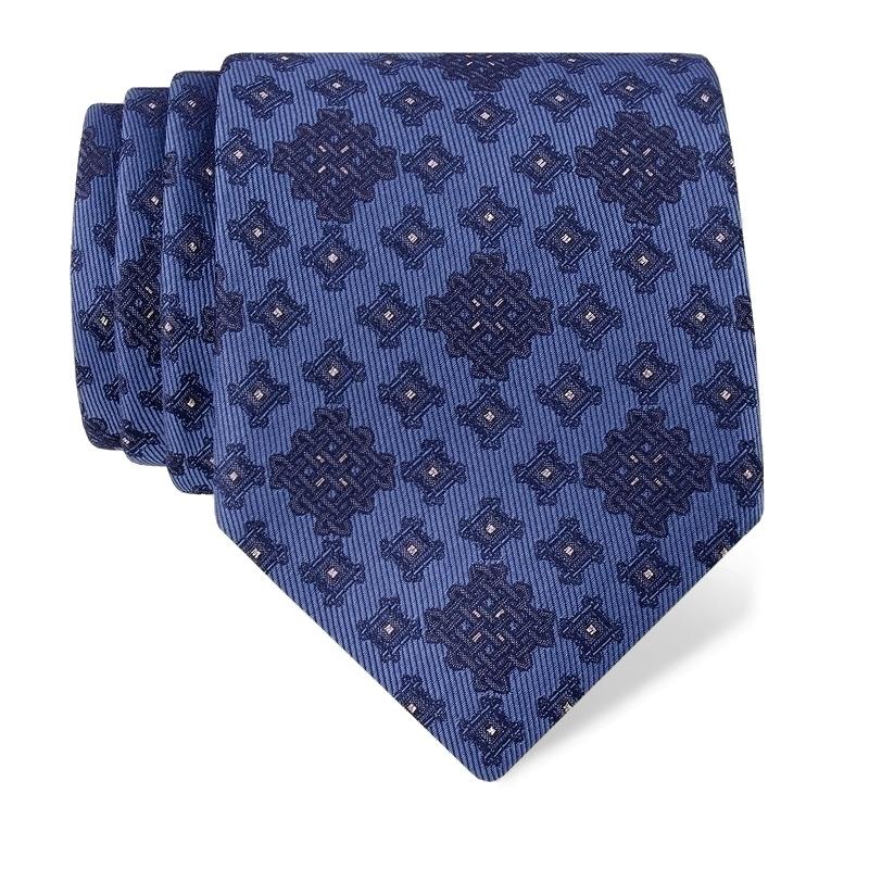 Cravat CROATA auHRum Thematic Limited edition Braiding Blue  Silk 87%,Metalized silk thread(gold)13%  