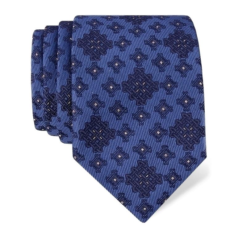Cravat CROATA auHRum Thematic Limited edition Braiding Blue  Silk 87%,Metalized silk thread(gold)13%  