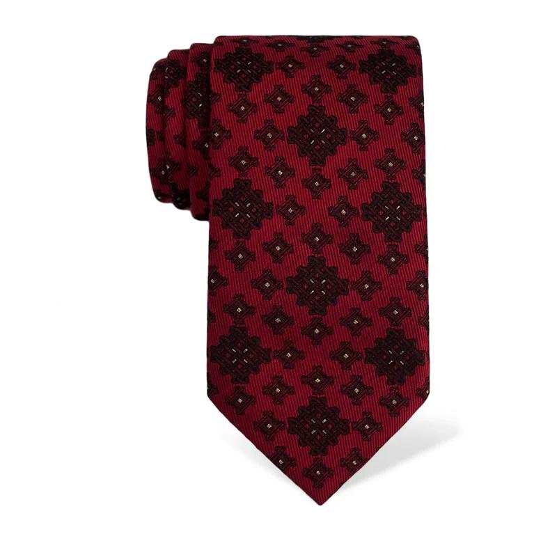 Cravat CROATA AuHRum Thematic  Braiding Red  Silk 87%,Metalized silk thread(gold)13%  Short sleeve