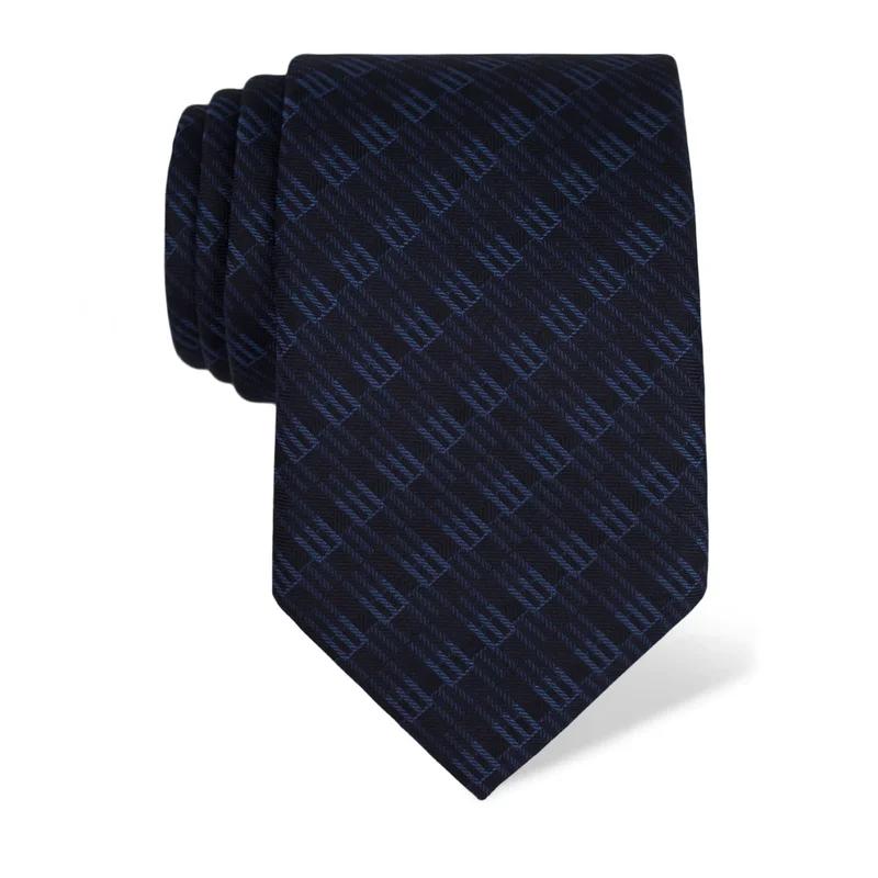 Cravat CROATA Thematic Large Glagolitic alphabet Dark blue  Silk 100%  