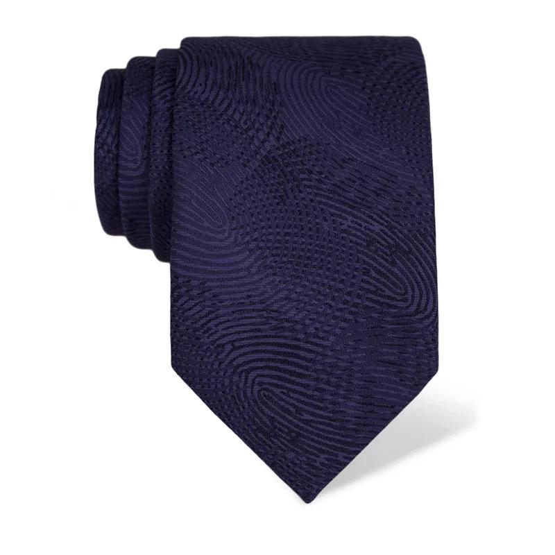Cravat CROATA Thematic Large Fingerprints by Ivan Vučetić Dark blue  Silk 100%  