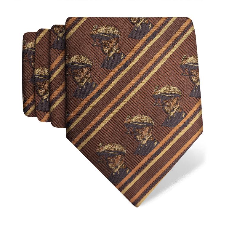 Cravat CROATA CROATA Thematic  Vlaho Bukovac Brown  Silk 100%  