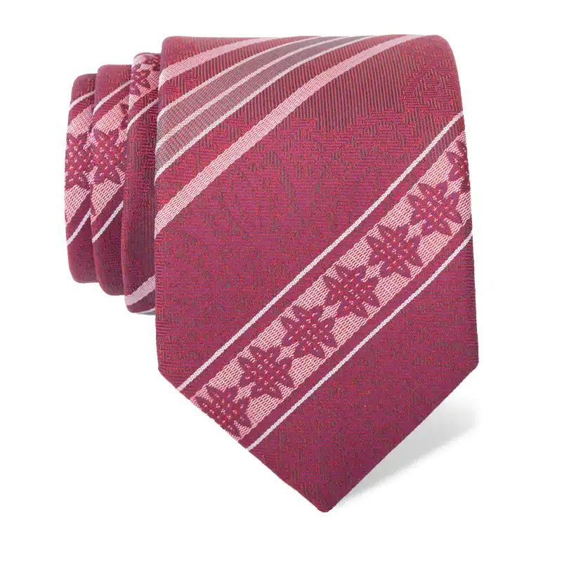 Cravat CROATA Thematic  Braiding Wine red  Silk 100%  