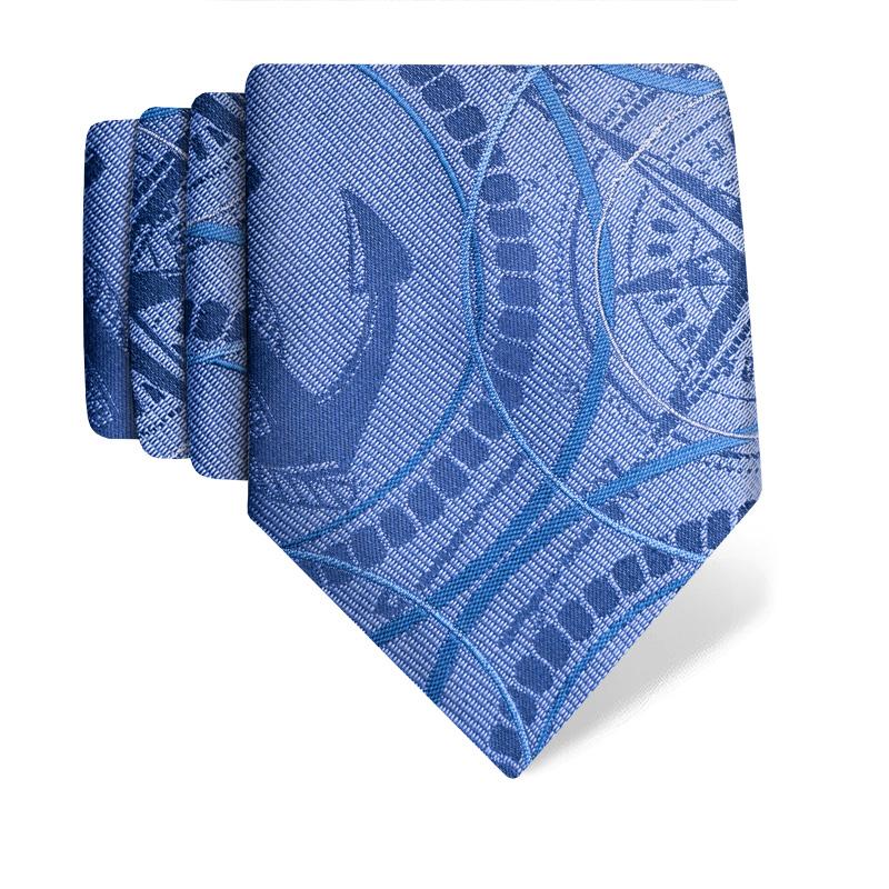 Cravat CROATA Thematic  Maritime motifs Blue  Silk 100%  