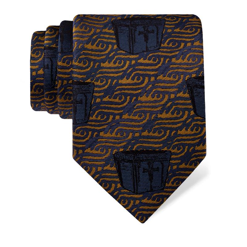 Cravat CROATA Thematic  Braiding Blue  Silk 100%  