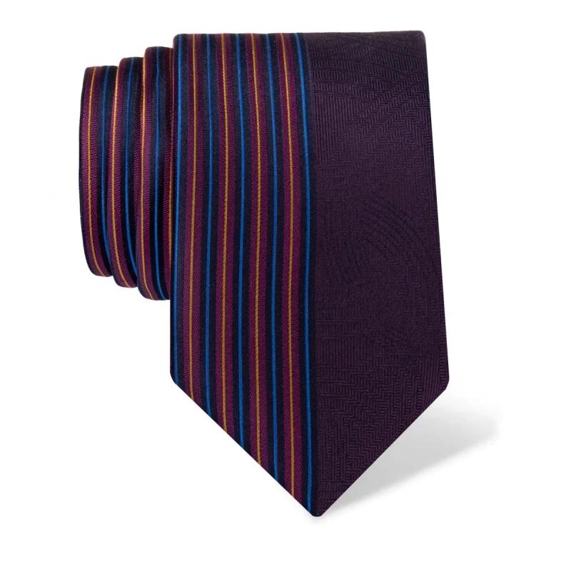 Cravat CROATA Thematic  Braiding Purple  Silk 100%  