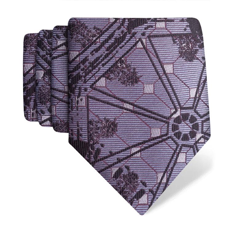 Cravat CROATA Thematic  Octagon Grey  Silk 100%  