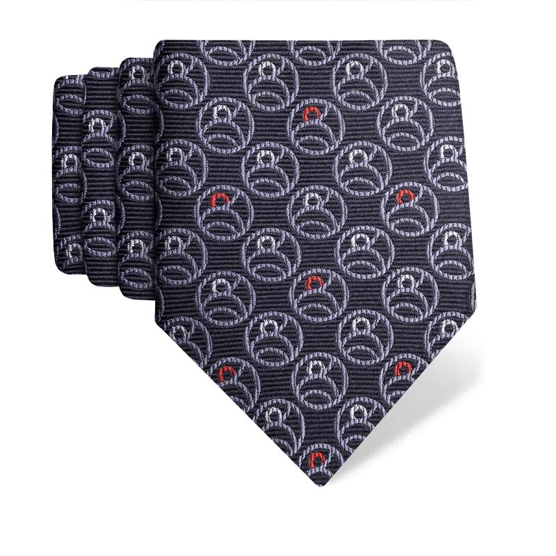 Cravat CROATA Thematic  Secession Black  Silk 100%  