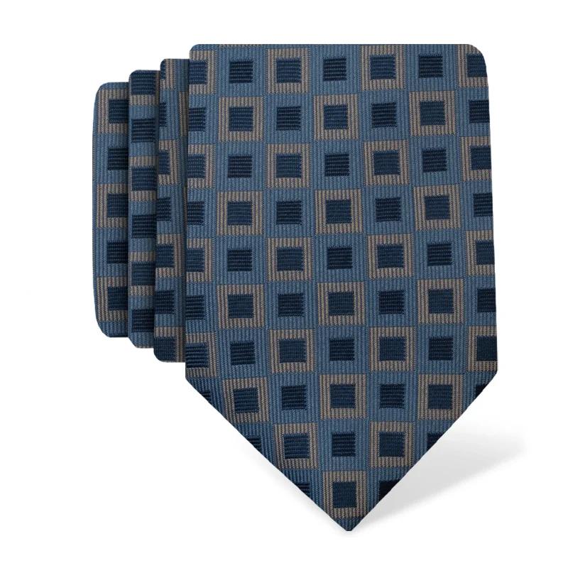 Cravat CROATA Thematic  Squares Light blue  Silk 100%  