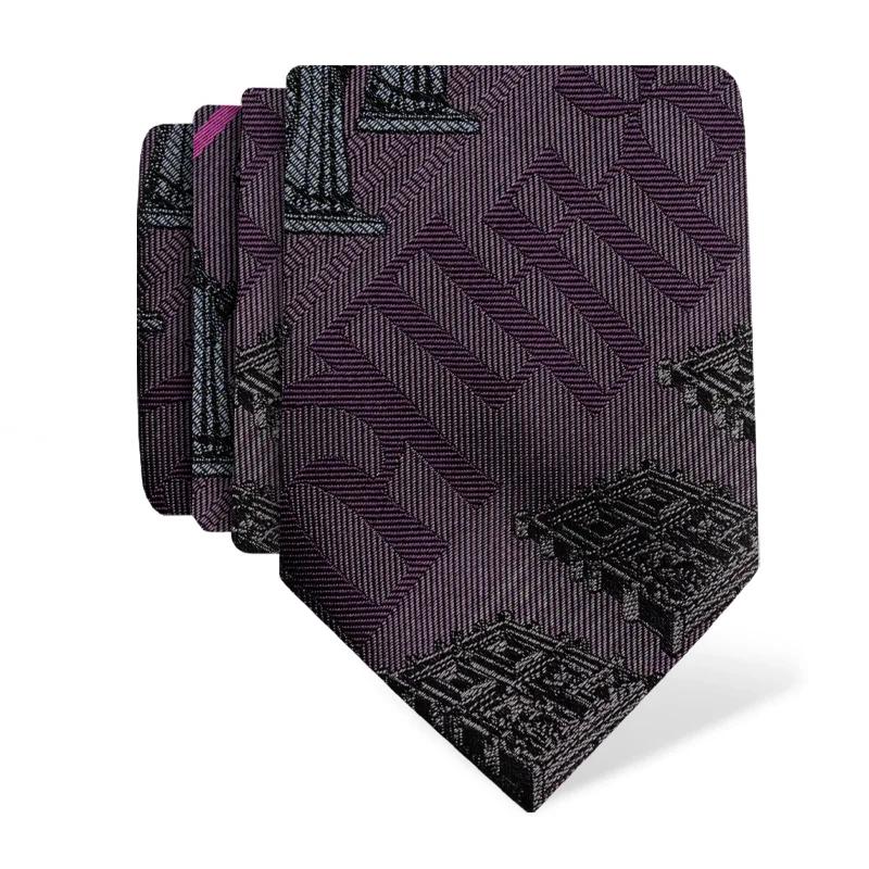 Cravat CROATA Thematic  Split Purple  Silk 100%  