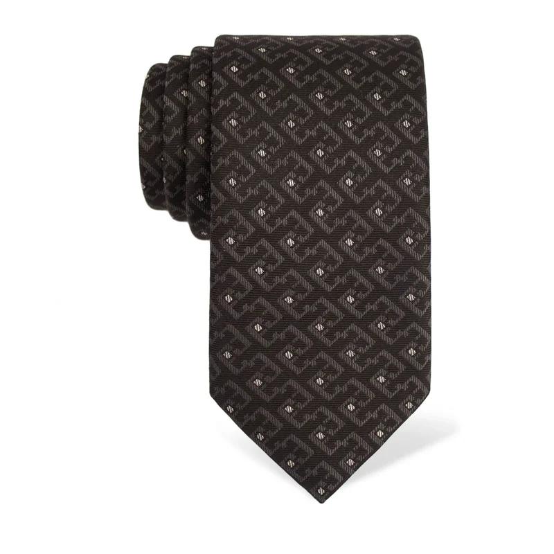 Cravat CROATA Thematic  Glagolitic alphabet Black  Silk 100%  