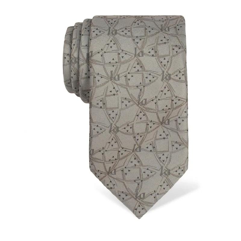 Cravat CROATA Thematic  Braiding and glagolitic alphabet Light blue  Silk 100%  