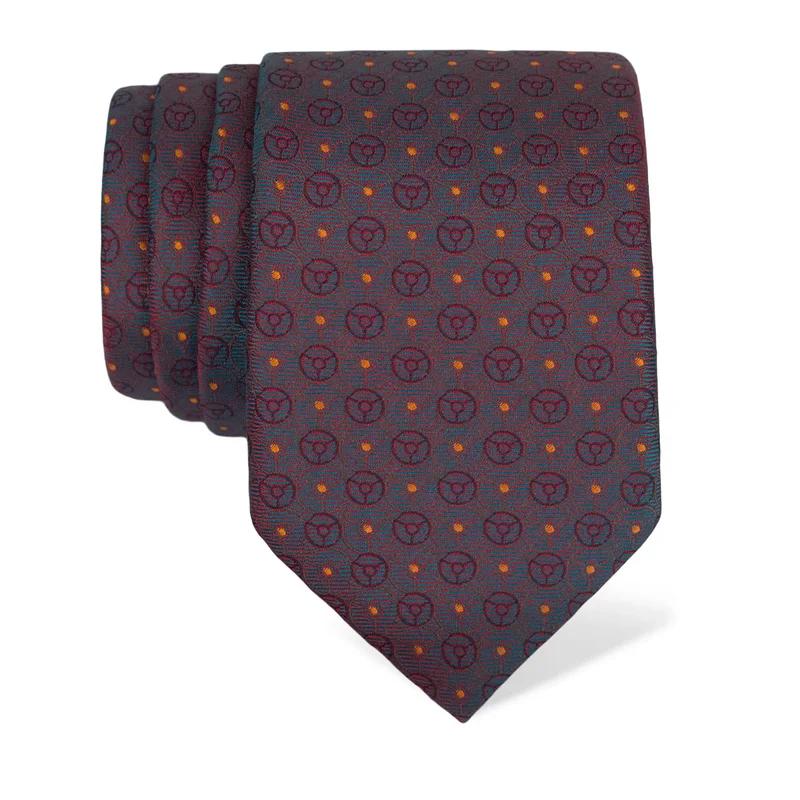 Cravat CROATA Thematic  Alka of Sinj Wine red  Silk 100%  