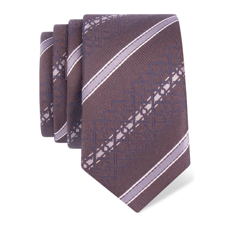 Cravat CROATA Thematic  Braiding Brown  Silk 100%  
