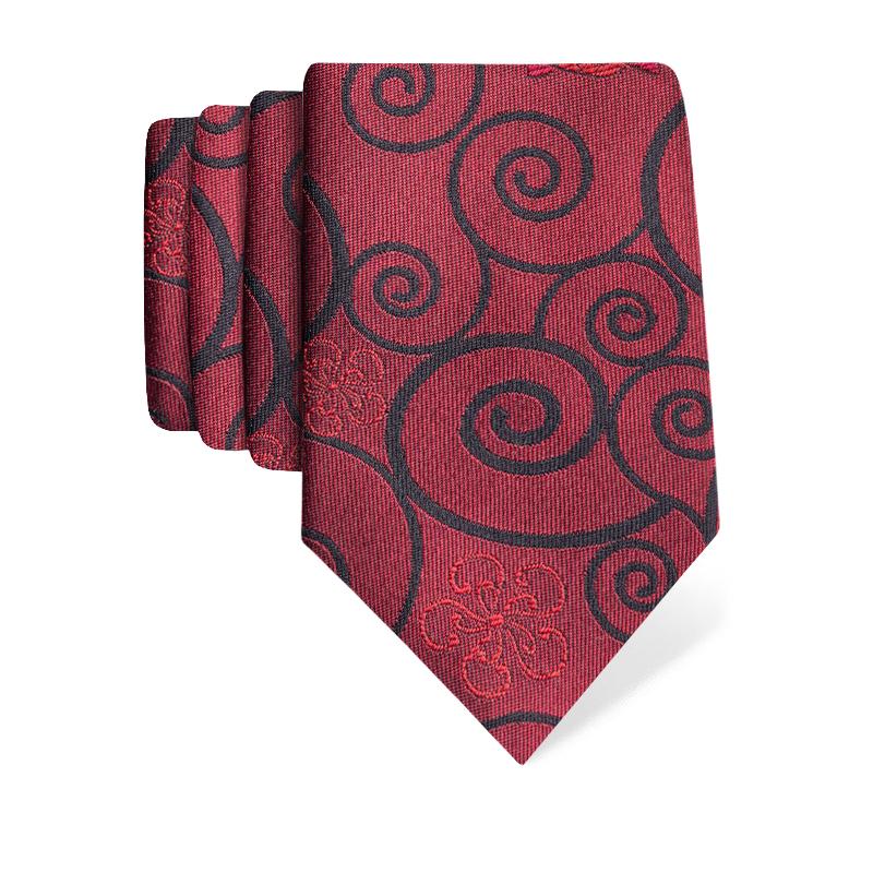 Cravat CROATA Thematic  Secession Red  Silk 100%  