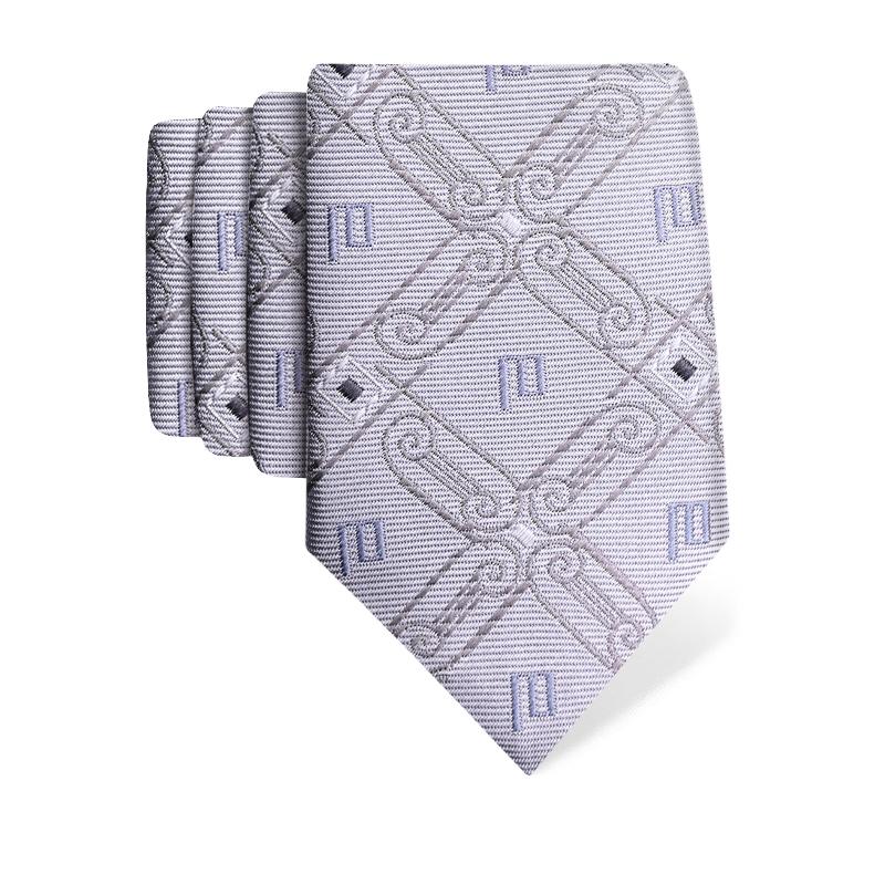 Cravat CROATA Thematic  Glagolitic alphabet Light grey  Silk 100%  