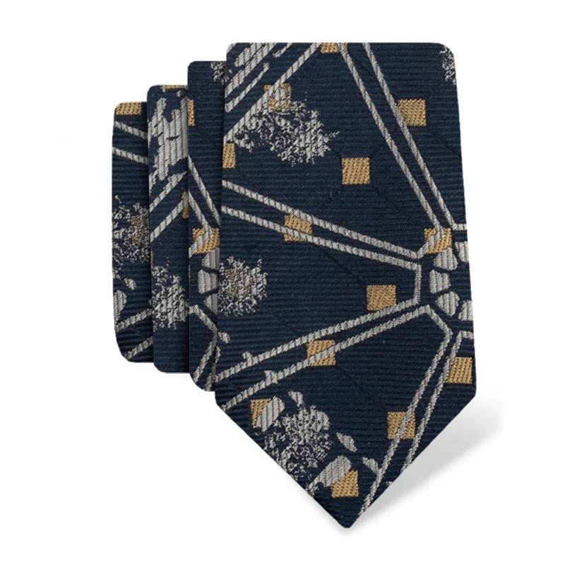 Cravat CROATA Thematic  Octagon Blue  Silk 100%  