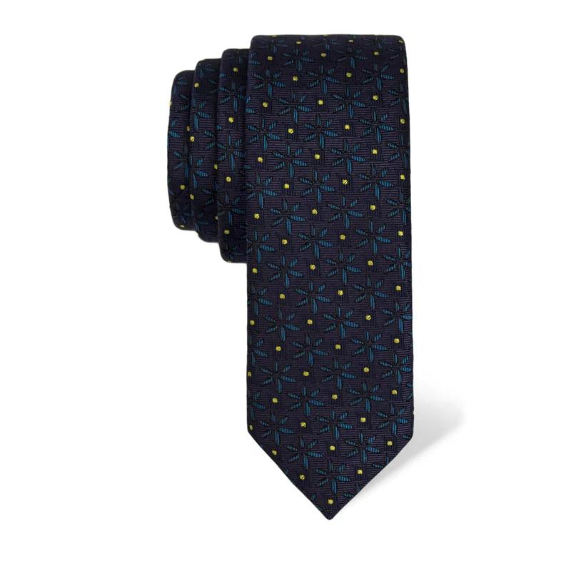 Cravat CROATA Thematic  Water fountain Dark blue  Silk 100%  