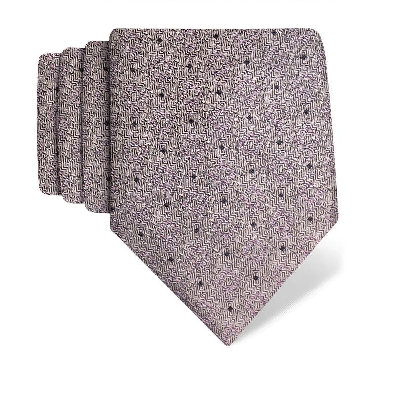 Cravat CROATA Thematic  Glagolitic alphabet Grey  Silk 100%  