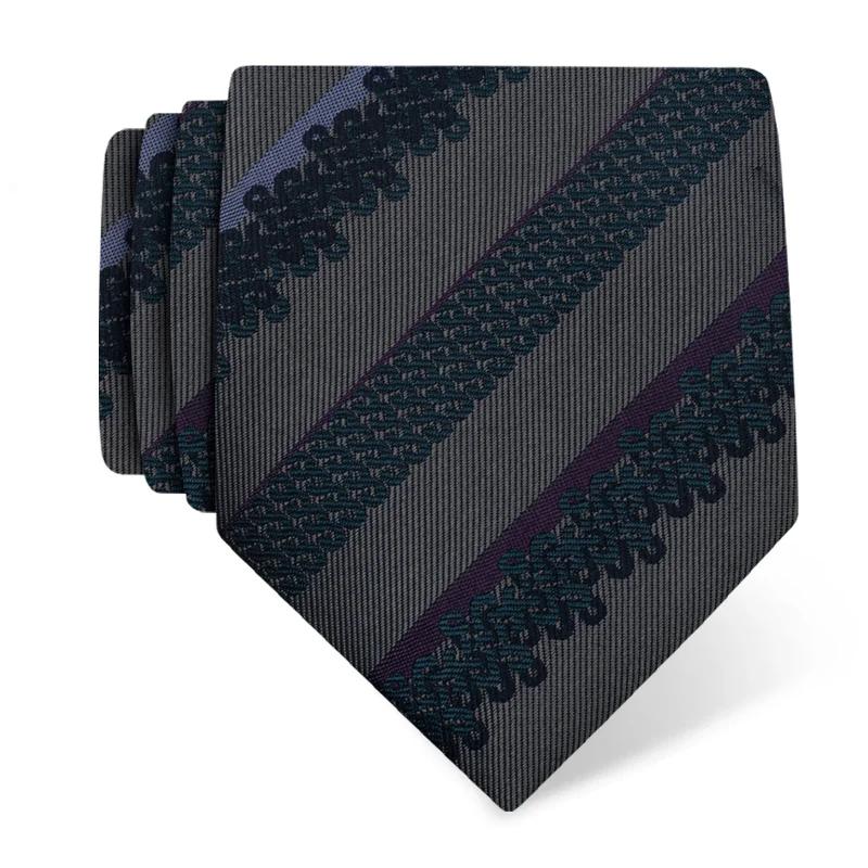 Cravat CROATA Teflon Thematic Cravat Teflon Braiding Grey  Silk 100%  