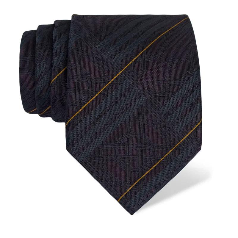 Cravat CROATA Thematic  Braiding Purple  Silk 100%  