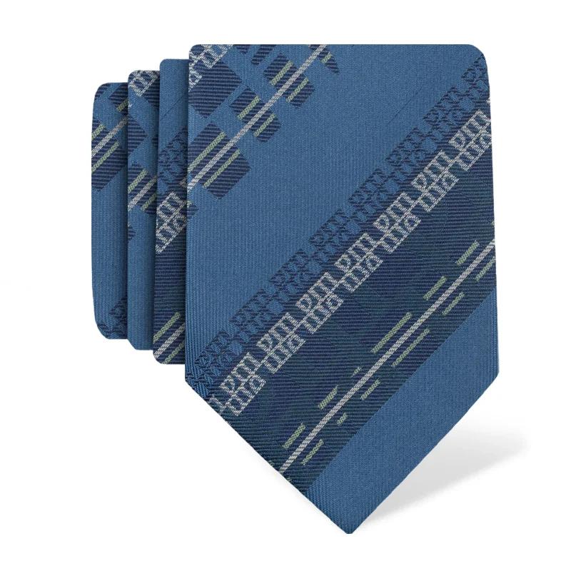 Cravat CROATA Teflon Thematic  Glagolitic alphabet Blue  Silk 100%  