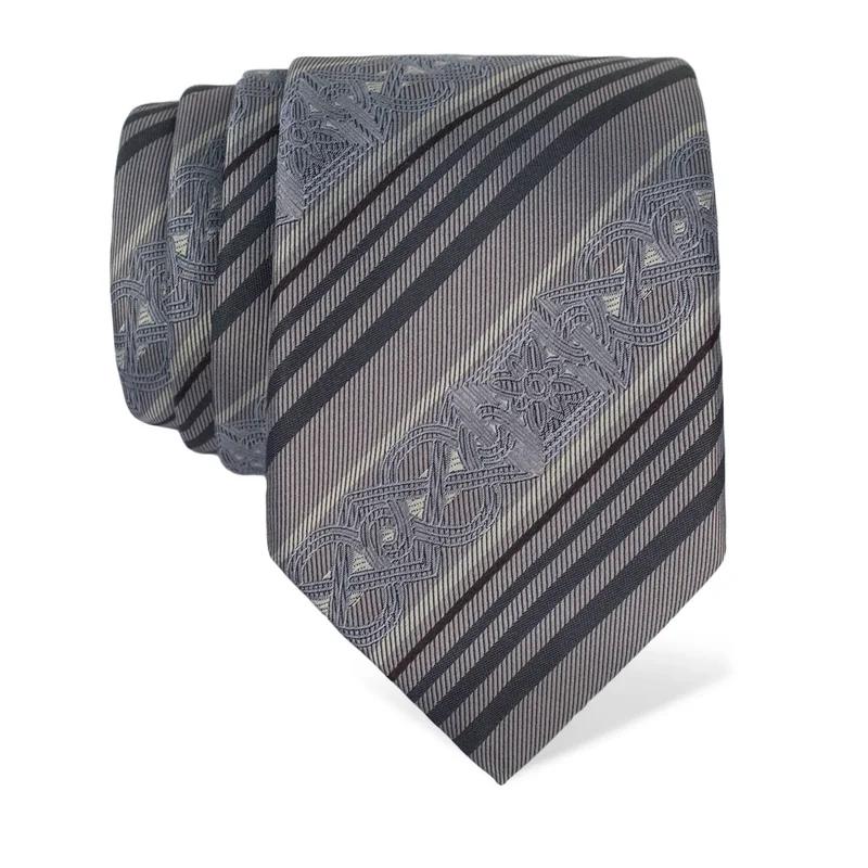 Cravat CROATA Thematic  Braiding Grey  Silk 100%  