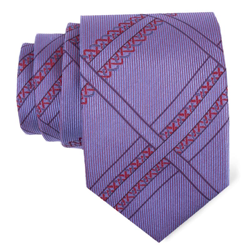 Cravat CROATA Brijuni Thematic  Braiding Blue  Silk 100%  