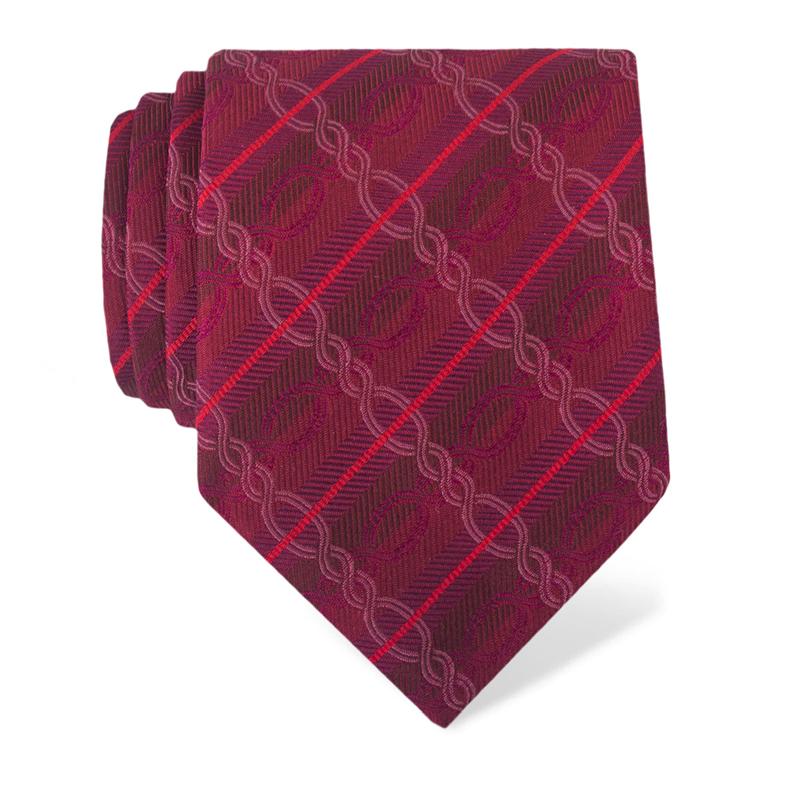 Cravat CROATA Brijuni Thematic  Braiding Wine red  Silk 100%  