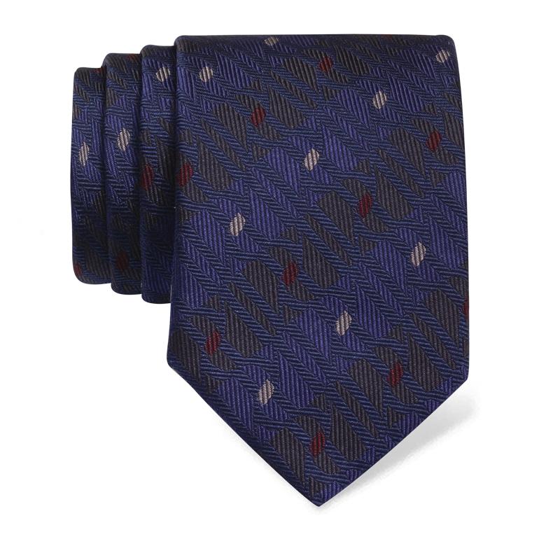 Cravat CROATA Brijuni Thematic  Glagolitic alphabet Dark blue  Silk 100%  