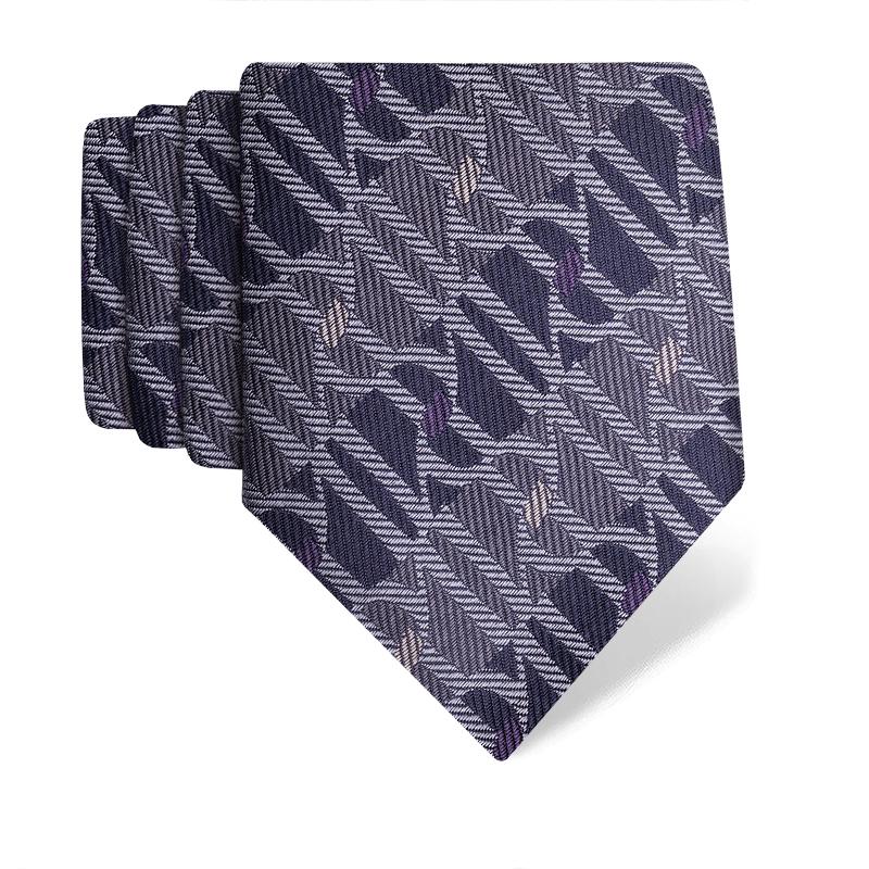 Cravat CROATA Brijuni Thematic  Glagolitic alphabet Purple  Silk 100%  