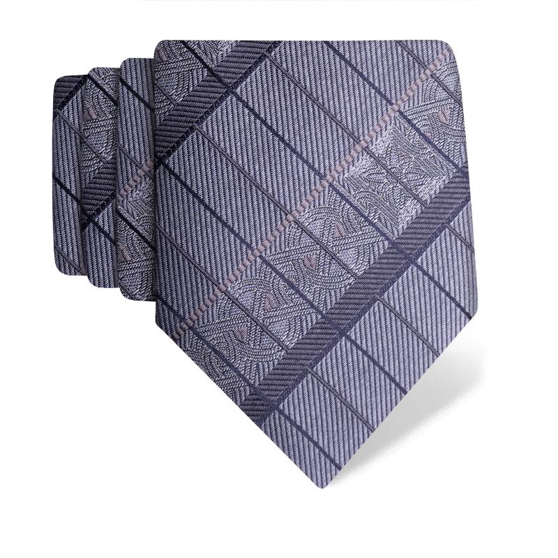 Cravat CROATA Brijuni Thematic  Braiding Grey  Silk 100%  