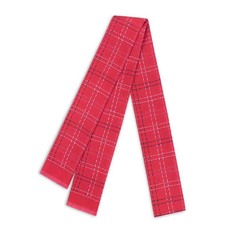 Shawl Necktie CROATA Thematic Thematic Braiding Red  Silk 100%  