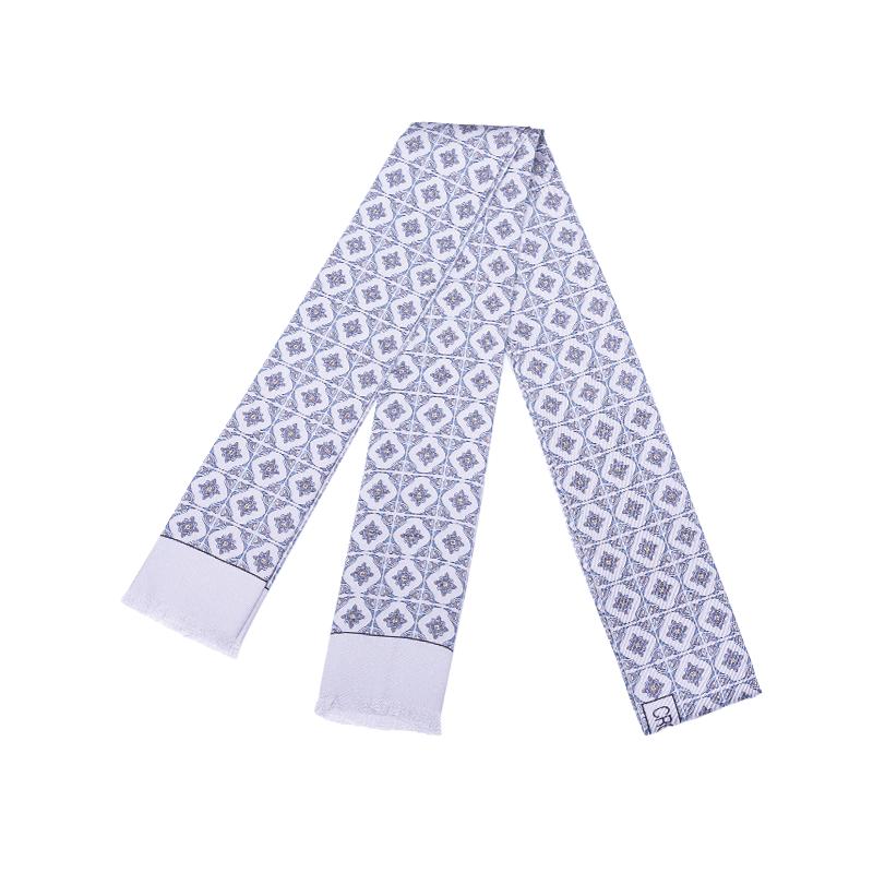 Shawl necktie CROATA Thematic Thematic Braiding Grey  Silk 100%  