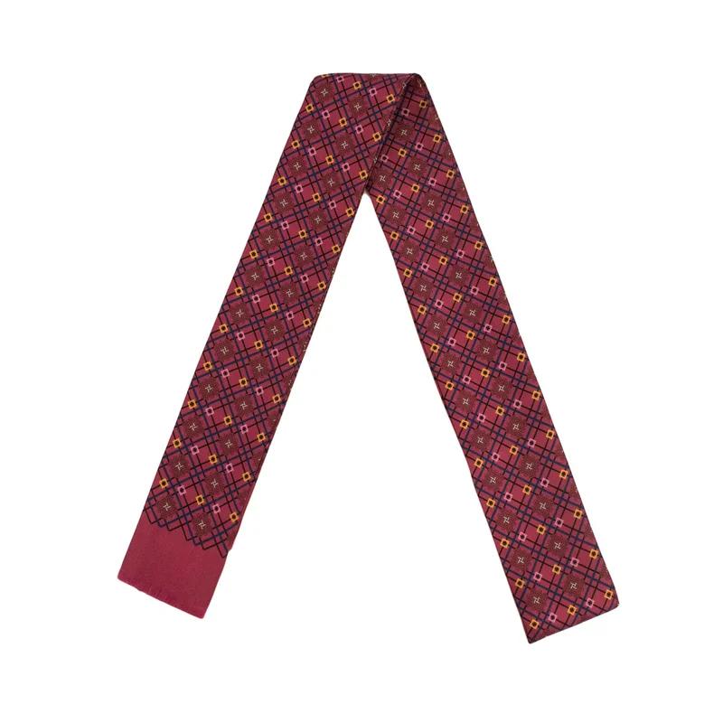 Shawl necktie CROATA Thematic  Braiding Wine red  Silk 100%  