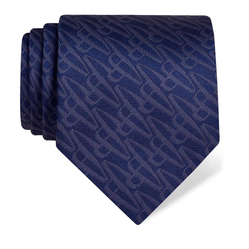 Cravat CROATA Dubrovnik Thematic  Glagolitic alphabet Dark blue  Silk 100%  