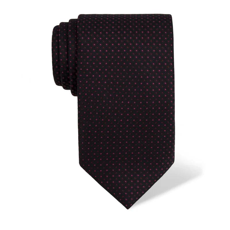 Cravat CROATA Classic  Dots Dark blue  Silk 100%  