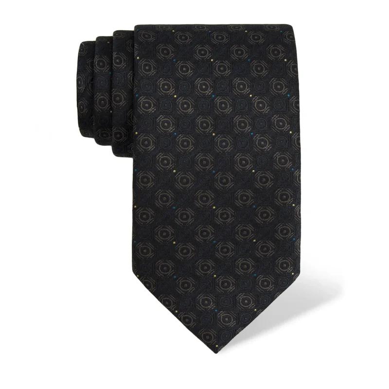Cravat CROATA Classic  Ovals Dark blue  Silk 100%  