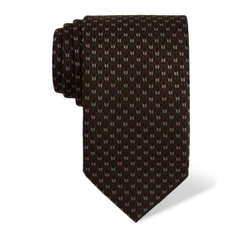 Cravat CROATA Classic  Small shapes Grey  Silk 100%  