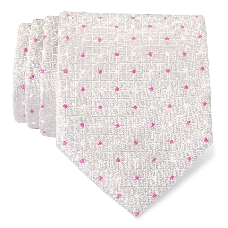 Cravat CROATA Classic  Dots Light grey  Silk 100%  