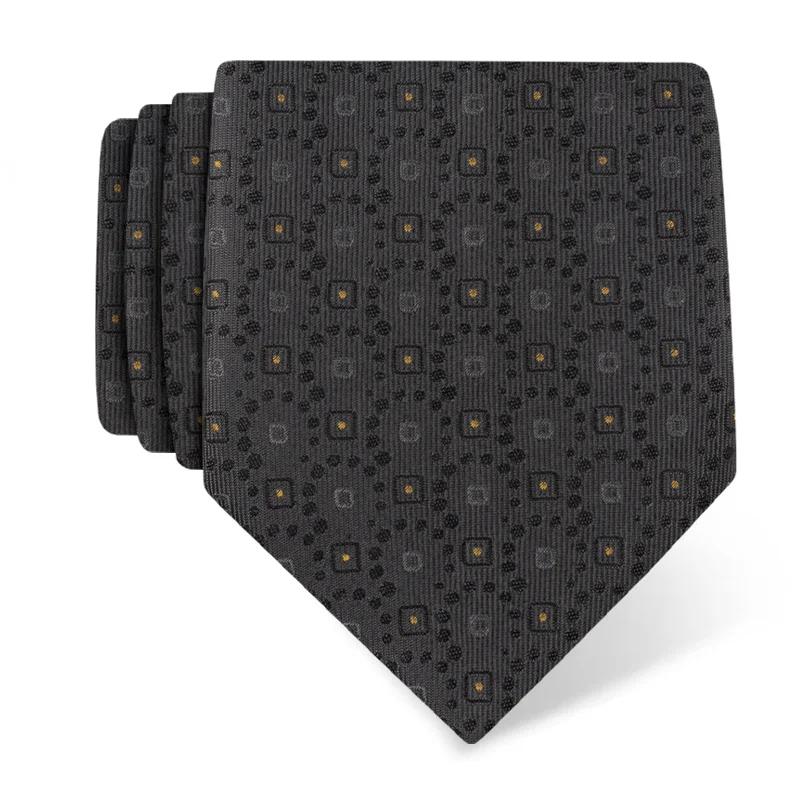 Cravat CROATA Teflon Classic  Ovals Grey  Silk 100%  