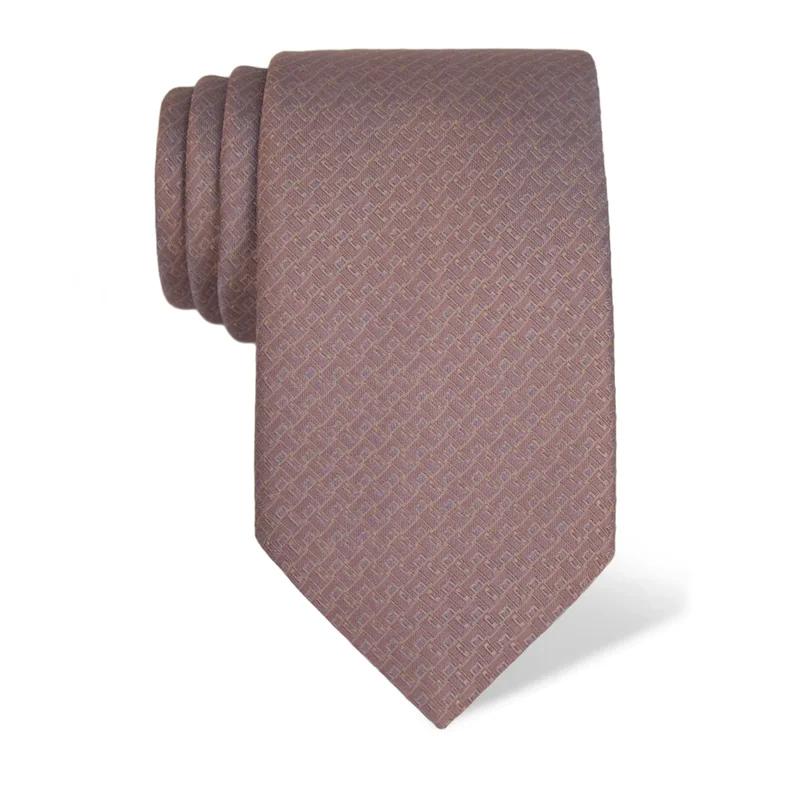 Cravat CROATA Classic  Small shapes Pink  Silk 100%  