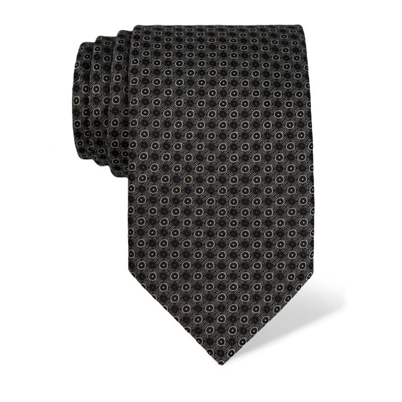Cravat CROATA Classic  Small shapes Black  Silk 100%  