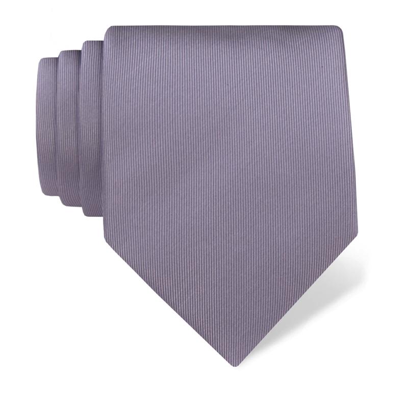 Cravat CROATA Classic  Solid textured Grey  Silk 100%  